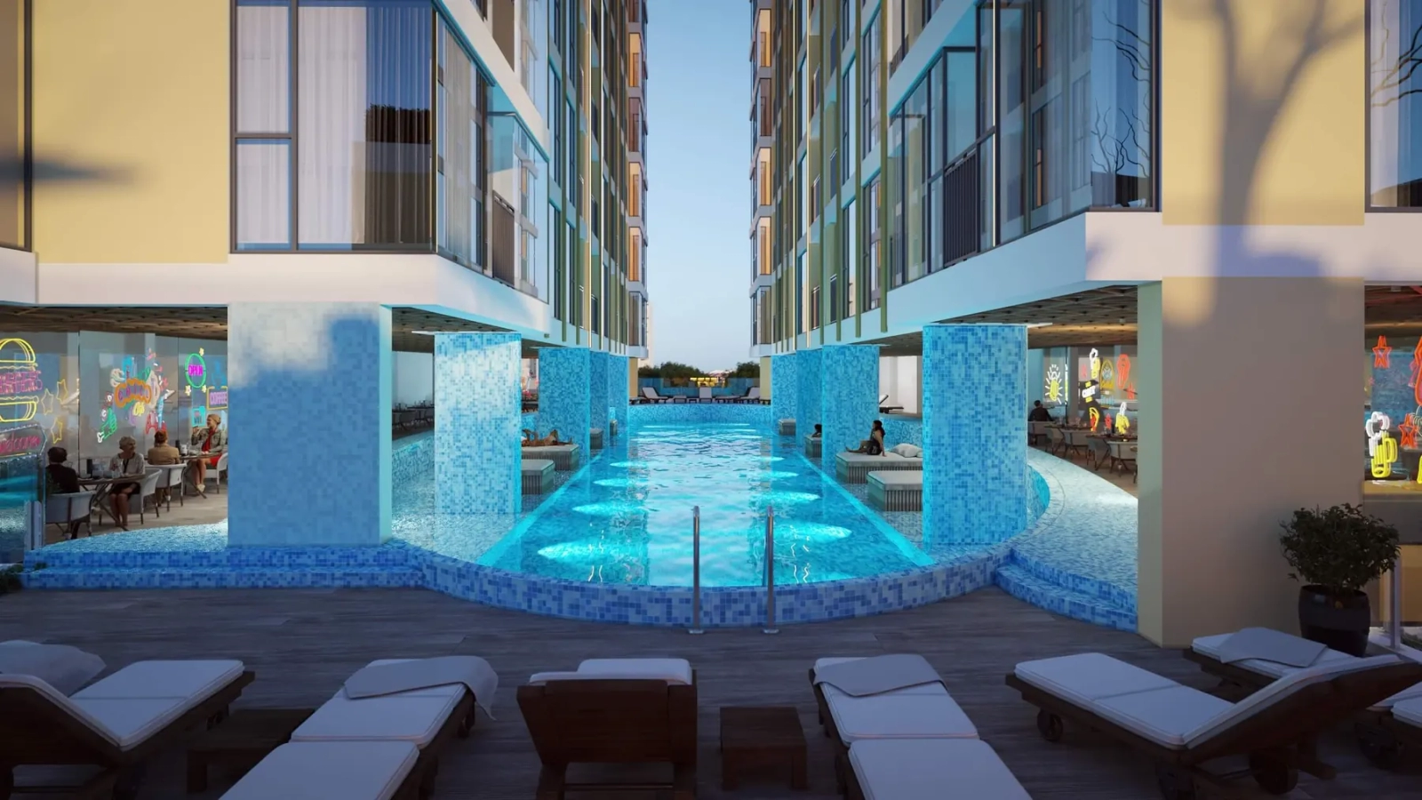 Hồ bơi Thiên Quân Marina cho cư dân