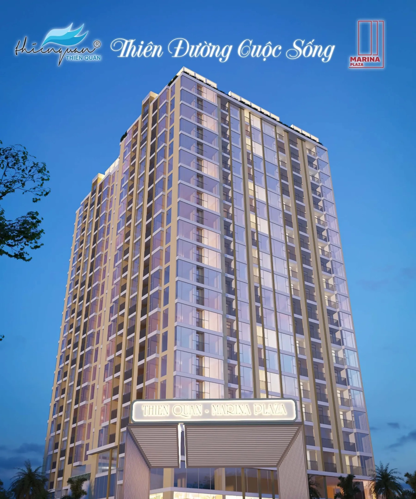 Tháp đôi 23 tầng Thiên Quân Marina Plaza