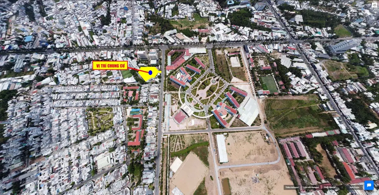 Vị trí chung cư Thiên Quân Marina Plaza đối diện Đại học Y Dược Cần Thơ