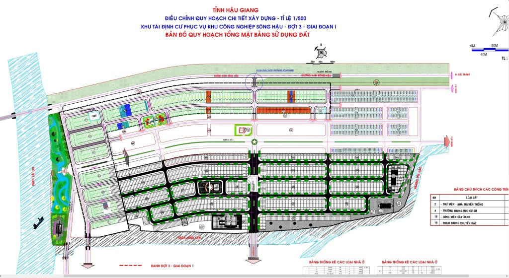 Bản đồ khu tái định cư đông Phú Hậu Giang