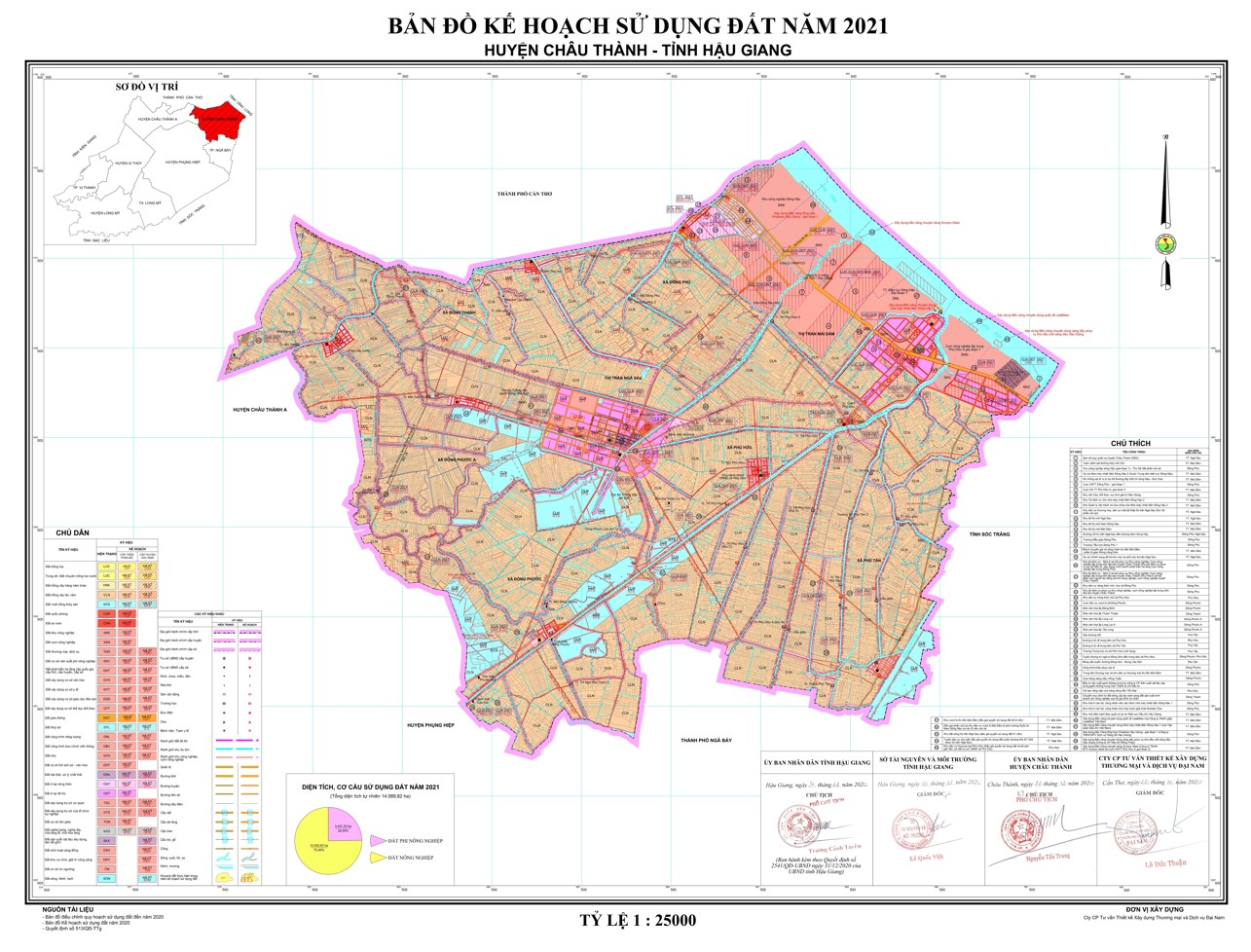 Bản đồ quy hoạch huyện Châu Thành, tỉnh Hậu Giang