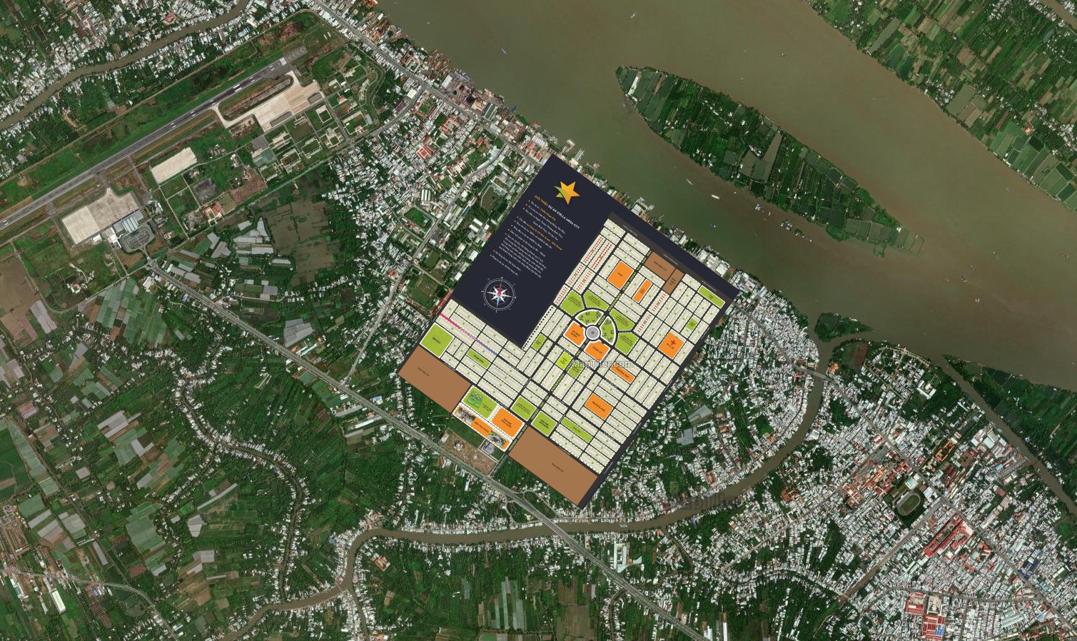 Bản đồ Stella Mega City đính kèm Google Map