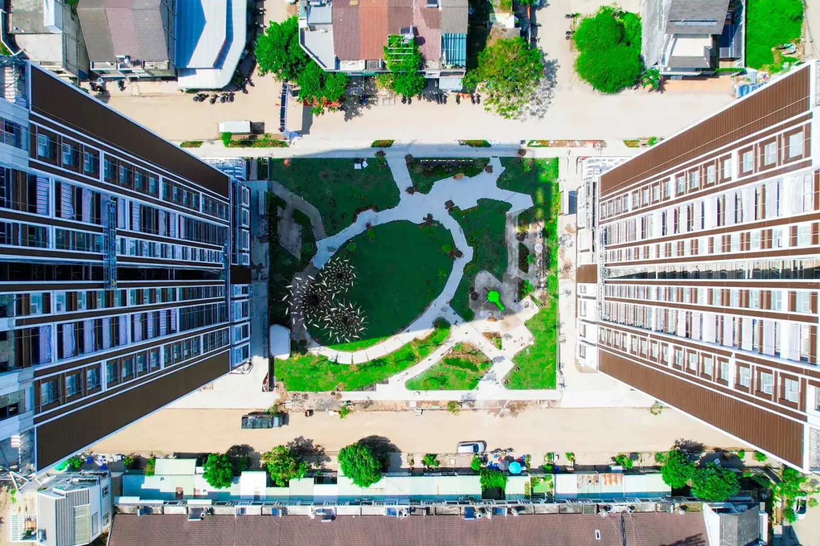 Công viên Cara River Park nhìn từ trên cao
