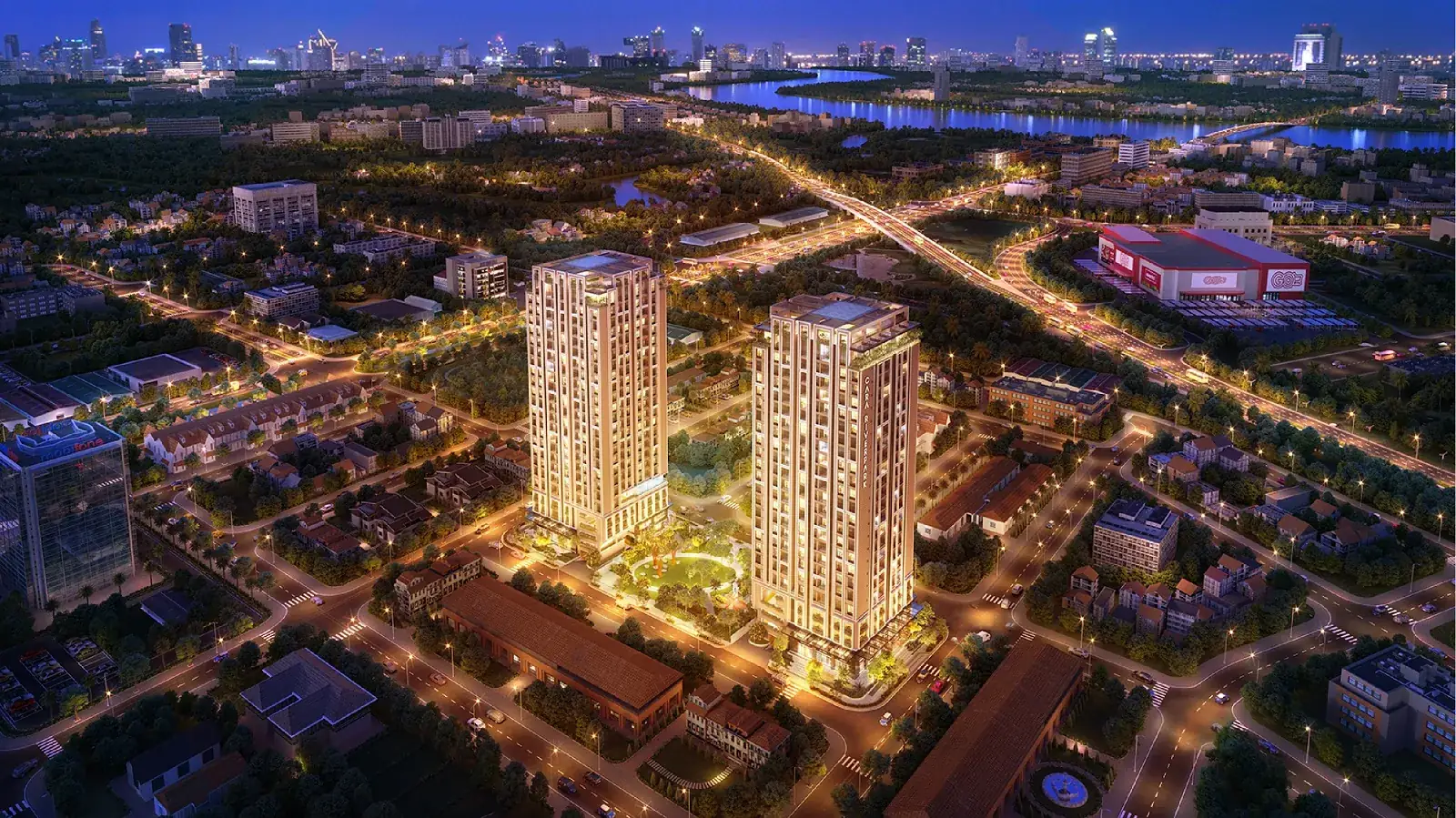 Chung cư cao cấp Cần Thơ - Cara River Park về đêm