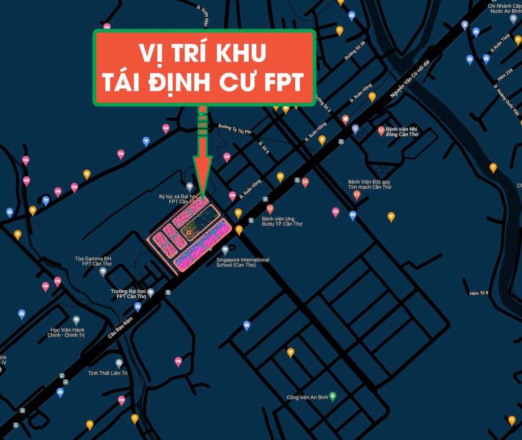 Vị trí khu Tái Định Cư FPT