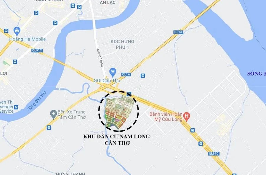 Vị trí KDC Nam Long 1 khi mua nền