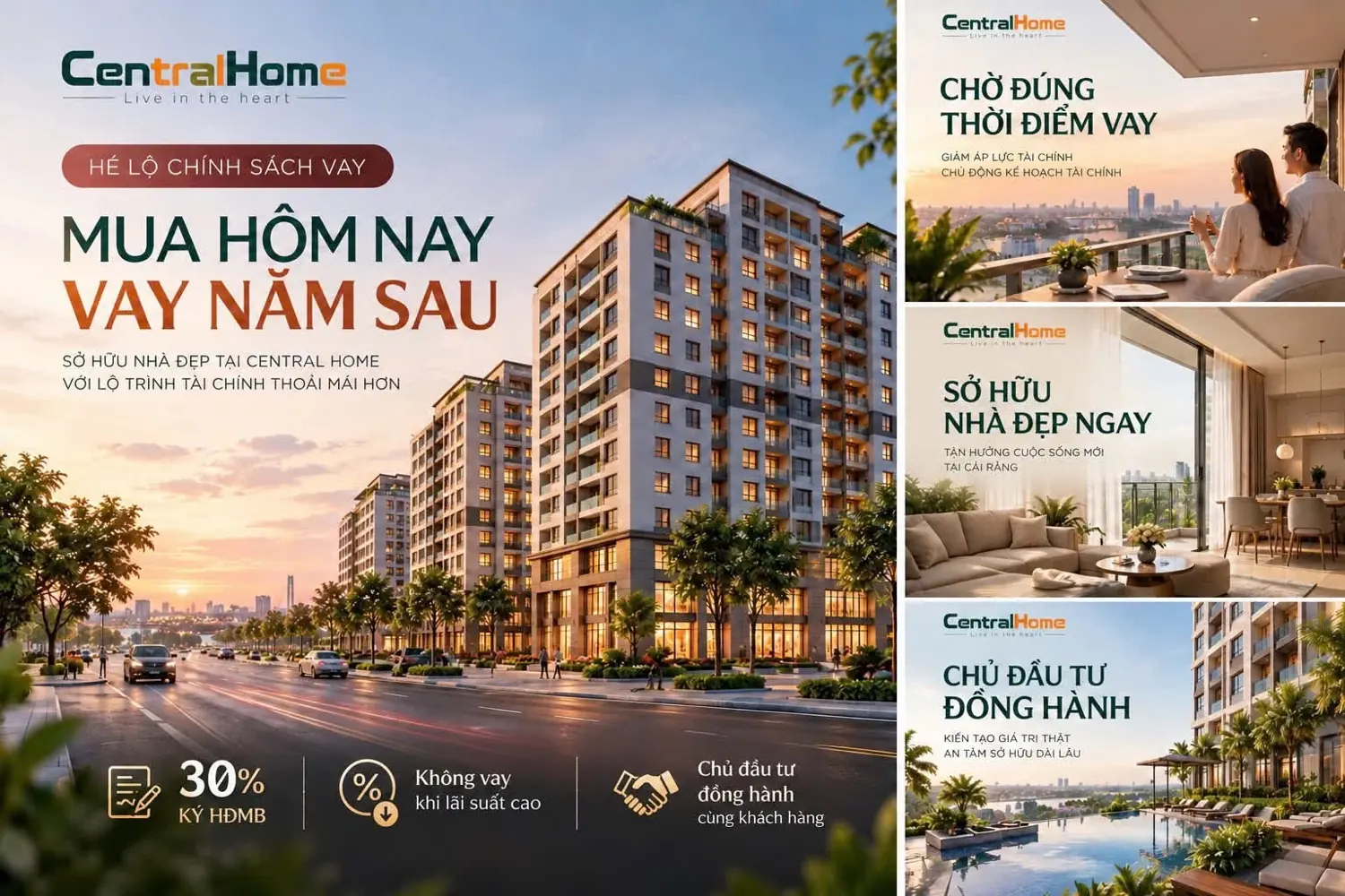 Chính sách mua hôm nay vay năm sau tại Central Home