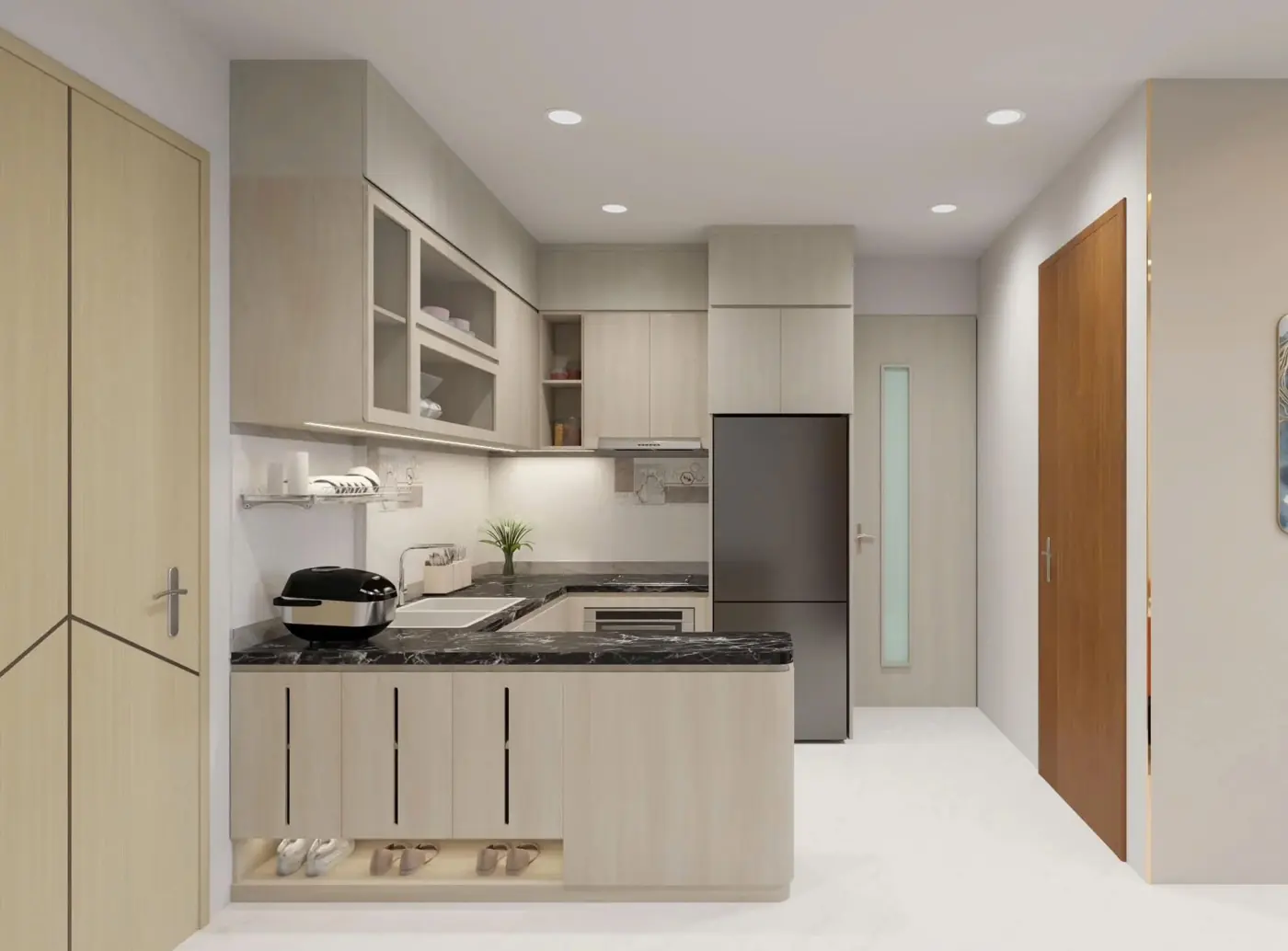 Khu bếp căn hộ Central Home Cái Răng