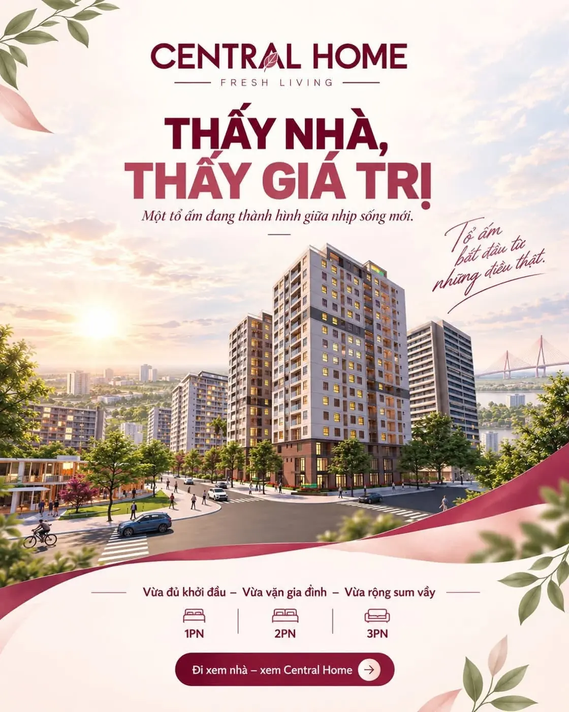 Phối cảnh tổng thể chung cư Central Home